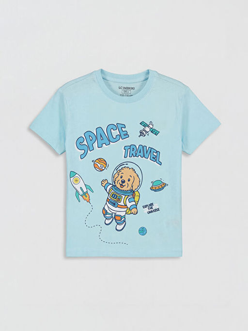 Bisiklet Yaka Erkek ?ocuk ?ortlu Pijama Tak?m?