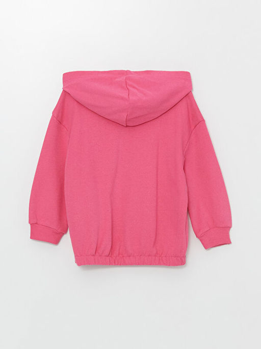 Kap??onlu Bask?l? K?z ?ocuk Sweatshirt