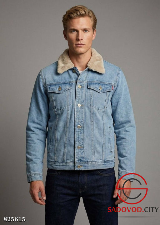 Куртка джинсовая утепленная с мехом демисезонная