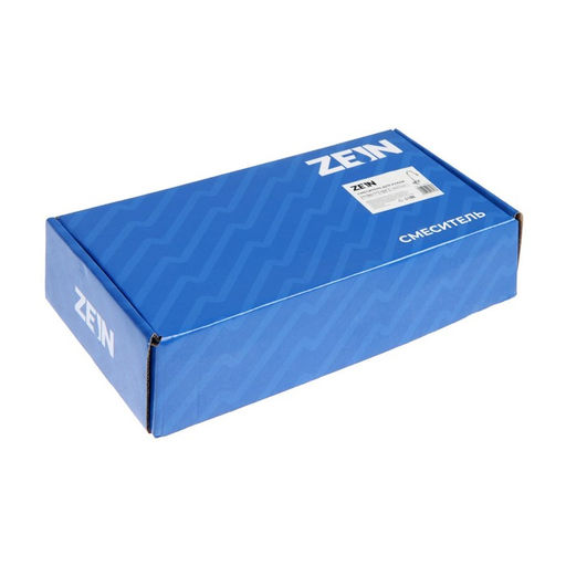 Смеситель для кухни ZEIN ZC2029, гибкий излив, кран-букса латунь 1/2", черный/хром