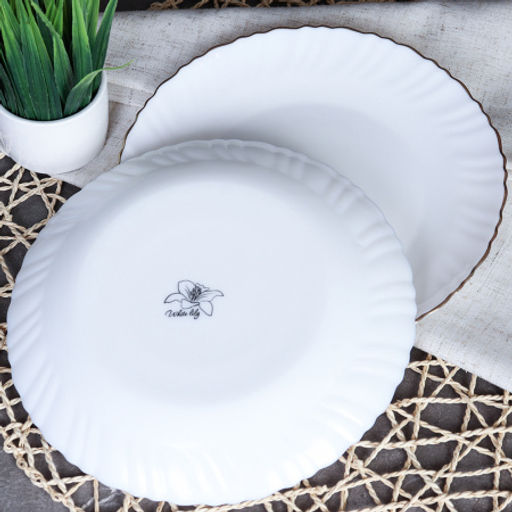 Набор тарелок 6 штук 190 мм белая Золотая отводка / LHP-75XN (White Gold ) /уп 12/ - Галеонтрейд фото 3