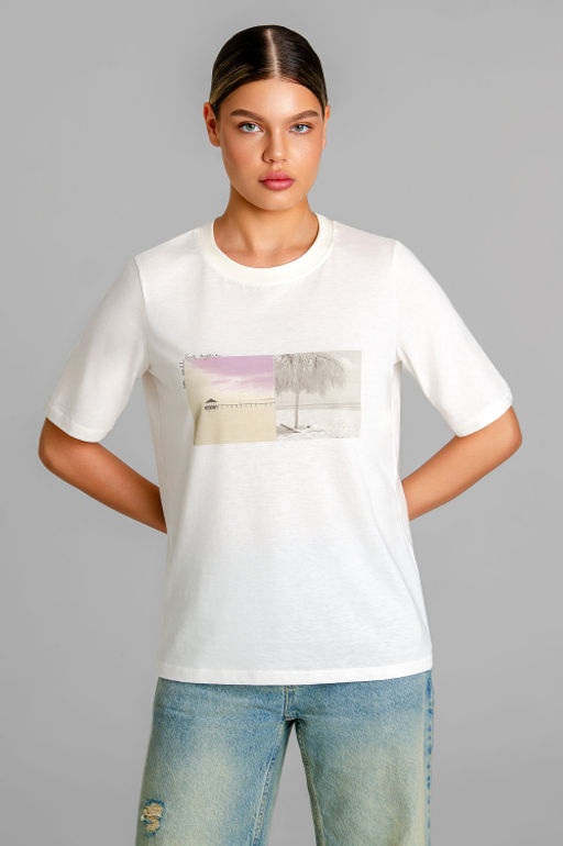 Арт. 31109 Футболка женская 44-52 (5 шт) Цвет:молочный - Калинка фото 5