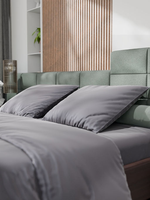 Постельное бельё 1.5-спальное «Этель», тенсель, серое