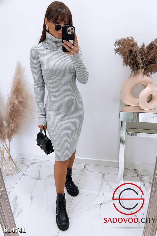 Платье женское однотонное