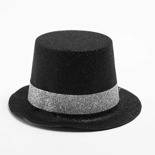 Цена за 2 шт. Карнавальная шляпка Цилиндр, на резинке, МИКС