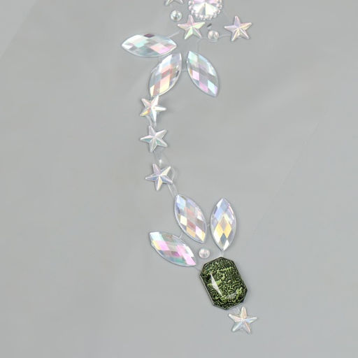 Наклейка - стразы на волосы Венец, в причёску, 26.5?13 см