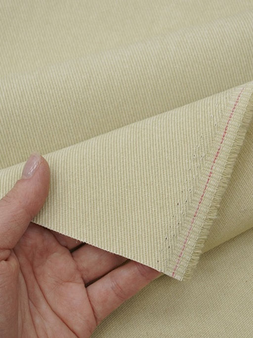 Джинс с ворсом цв.Св.телесно-желтый с оливковым оттенком, ш.1.5м, хлопок-100%, 330гр/м.кв - Купава фото 4