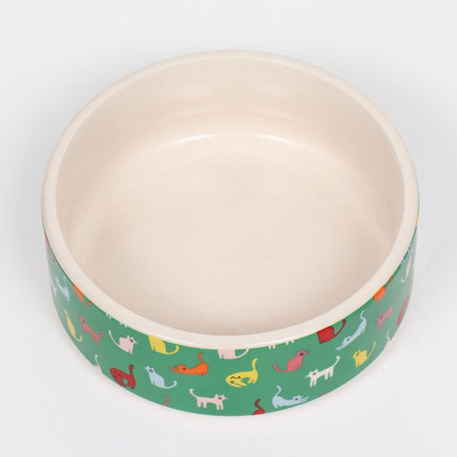 Миска керамическая Котэ 200 мл - 10.510.54 см, зелёная/белая - Пижон фото 4
