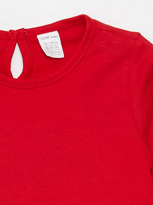 Bisiklet Yaka Basic K?z Bebek Ti??rt - Waikiki фото 2