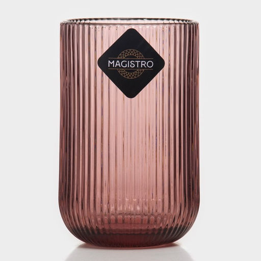 Стакан Magistro «Грани», 400 мл, 8×13 см, стекло, розовый