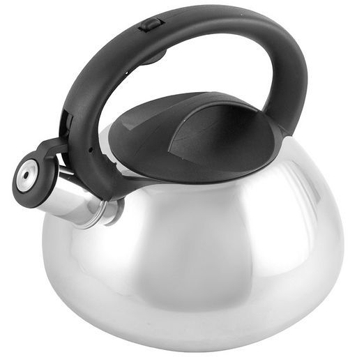 Чайник из нерж. стали MAL-109, 3 литра, полированный, со свистком, цельнометаллический 910071 - Mallony фото 3