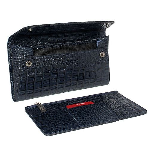 Портмоне мужское Premier-H-36 (2 в 1) натуральная кожа 2 отд, 5 карм, рем-петля, синий кайман (310) 177305  фото 4