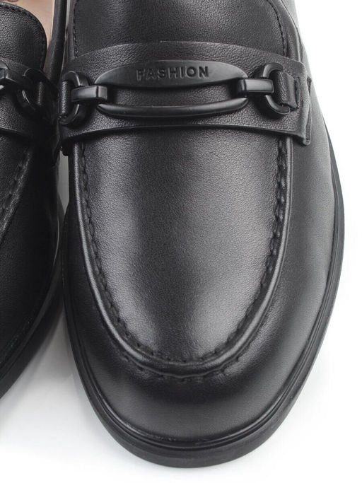 06-DEB33-1 BLACK Туфли женские (натуральная кожа)