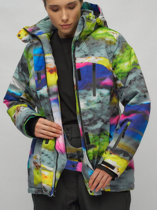 Горнолыжный костюм женский большого размера разноцветный 02278Rz - Chunmai фото 14