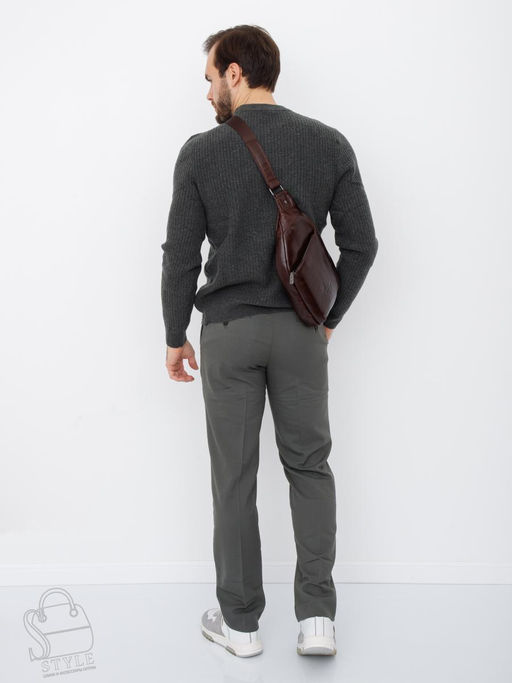 Рюкзак мужской кожаный 1771Z brown Zinimsk