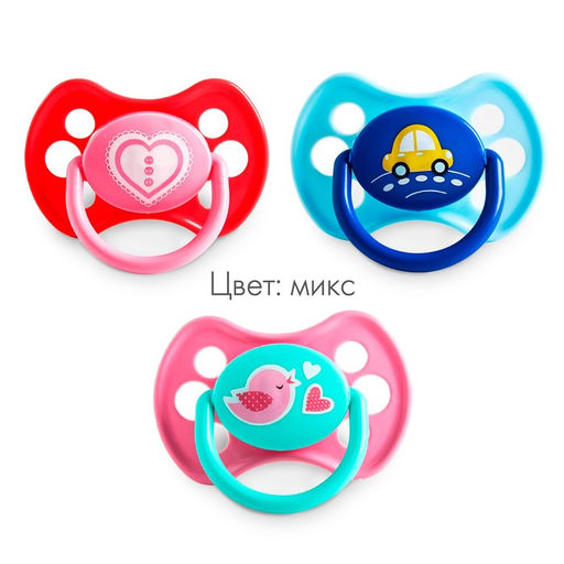 Соска - пустышка латексная анатомическая Крошка Я «Любимая», от 0 мес., МИКС