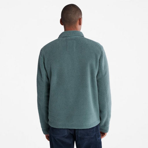 Мужская куртка Timberland Overshirt Fleece зеленая  фото 6