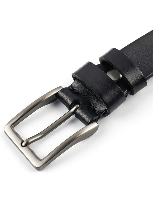 Мужской кожаный ремень Dierhoff ДРК 3053/3-35 Черный - Sergio valentini фото 7