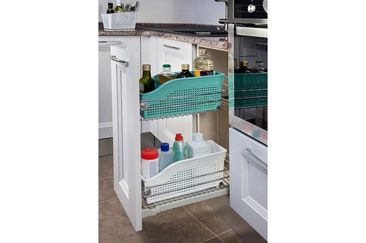 Контейнер хозяйственный 30,5*21*12,5 см Лофт белый на колесах широкий (модель - 622006) - Elan gallery фото 5