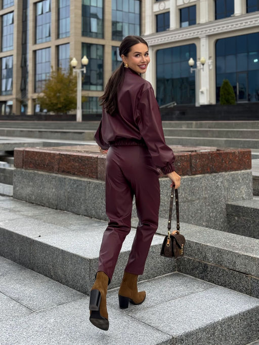 Бомбер AURA 1146-164 бургунди