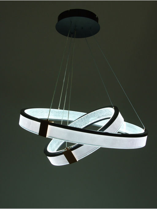 Люстра Emma 168 Вт LED 3000-6000К черный/кофе/золото Ø40+60×100 см