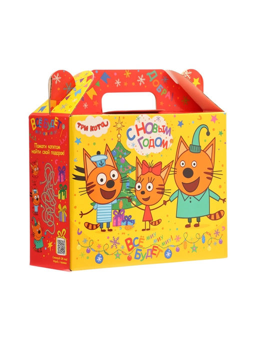 Сладкий новогодний подарок Три кота, b34, детский, 900 г