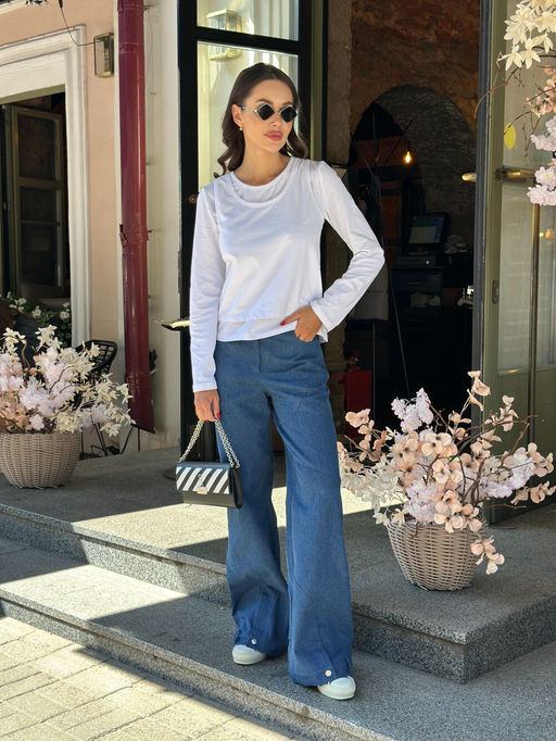 Брюки AURA 4156-170 светло-синий деним