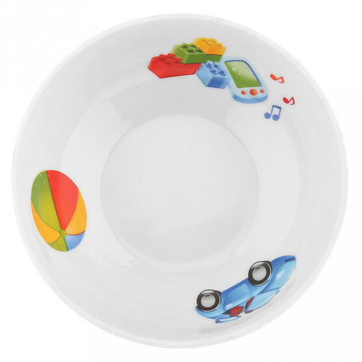 Миска фарфоровая "Любимые игрушки" д130мм, 350мл, h45мм (Россия)