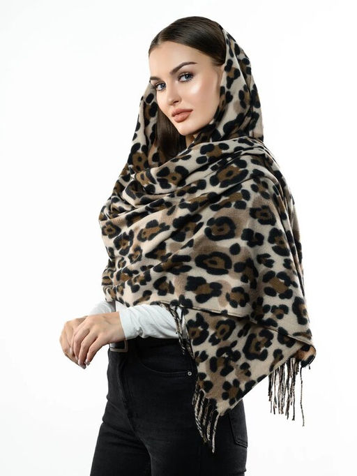 Яркий палантин с анималистичным принтом - Pretty mania фото 4