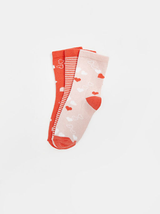 Desenli K?z ?ocuk Soket ?orap 3l? - Waikiki фото 2