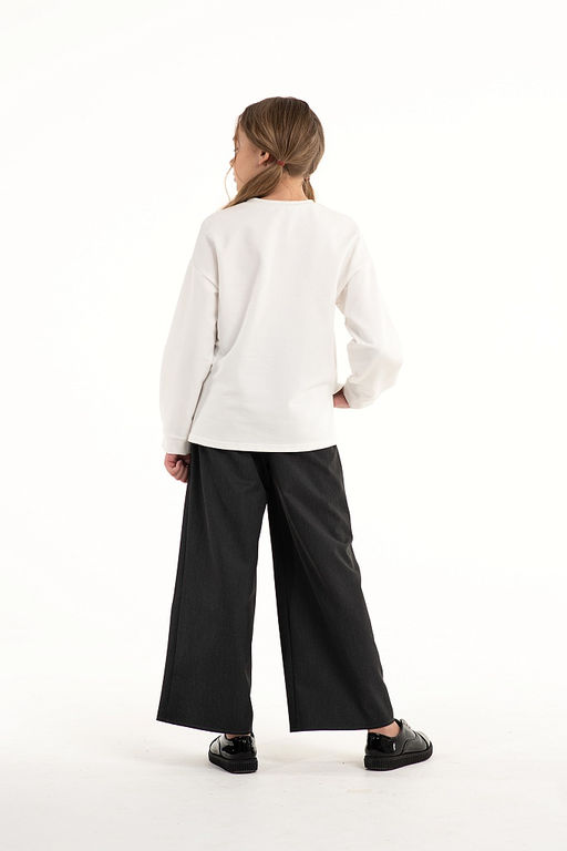 Молочный школьный свитшот Mooriposh, модель 1606 фото 4