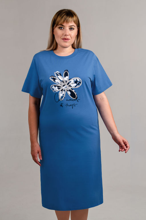 Арт. 4151 Туника женская 52-60 (5 шт) Цвет:Голубой