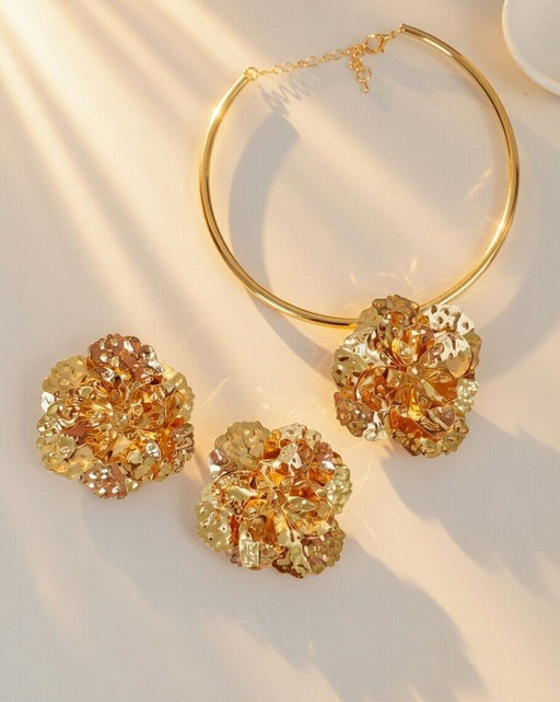 Комплект: колье-обруч и серьги