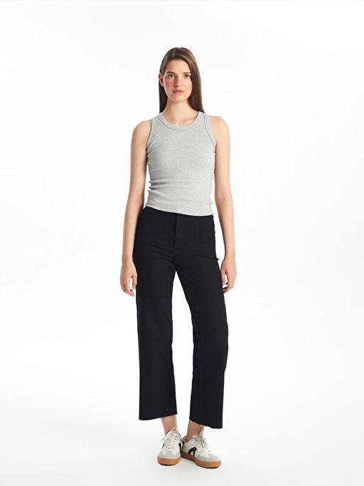 Wideleg Kad?n Jean Pantolon