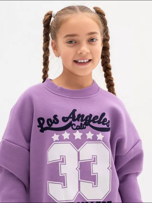 Свитшот 33 детский девочка графит - София фото 27