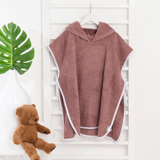 Полотенце-пончо Крошка Я Гномик, цвет мокко, размер 24-32, 100 % хлопок, 320 г/м2  фото 4