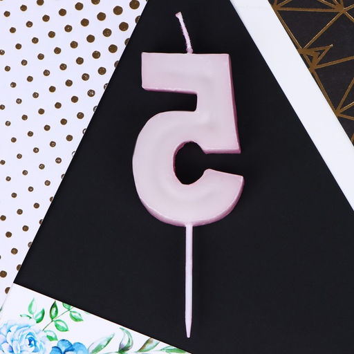 Свеча в торт 5, розовая - Страна карнавалия фото 4