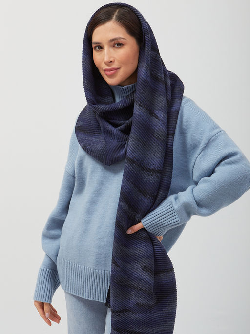 Большой двусторонний палантин с принтом ШЕРСТЬ - Tantino фото 6