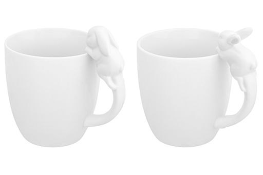 Набор 2 кружки Elan Gallery Кролики фарфор 350 мл 12×8,5×11,5 см  фото 15