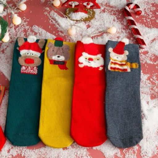 Носки НГ комплект 4 пары, р.35-40 Шапочки - Krumpy фото 3