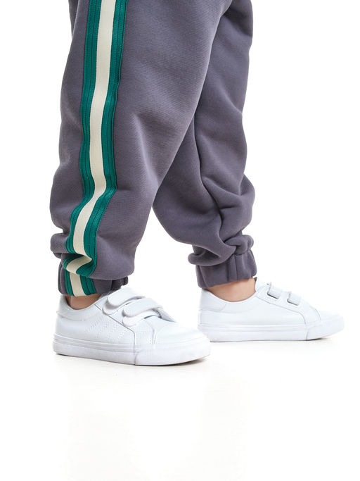 Брюки с лампасом для мальчика штаны спортивные 22-7681 светлый графит - Mini maxi фото 15