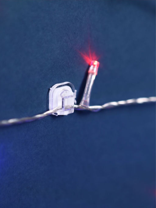 Набор прозрачных крючков -зажимов для крепления гирлянд и проводов 18шт