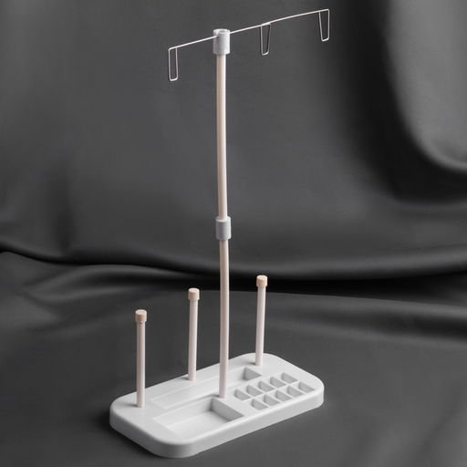 Органайзер-стойка для ниток, на подставке, 20.7×10.8×36.5 см, голубой, белый