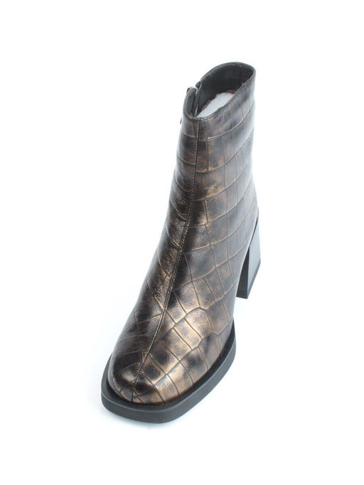 04-ZYM937 BLACK GOLD Ботильоны зимние женские (натуральная кожа, натуральный мех) - Фабричный китай фото 5