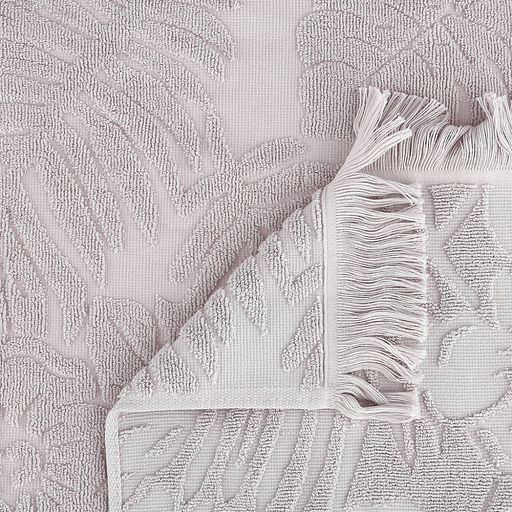 Полотенце махровое Тропики 50х90см, хлопок 100%, с бахромой, серый (Китай)