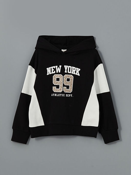 Kap??onlu K?z ?ocuk Sweatshirt