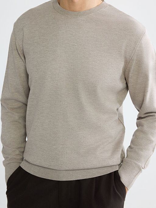 Bisiklet Yaka Regular Fit Erkek Triko Kazak