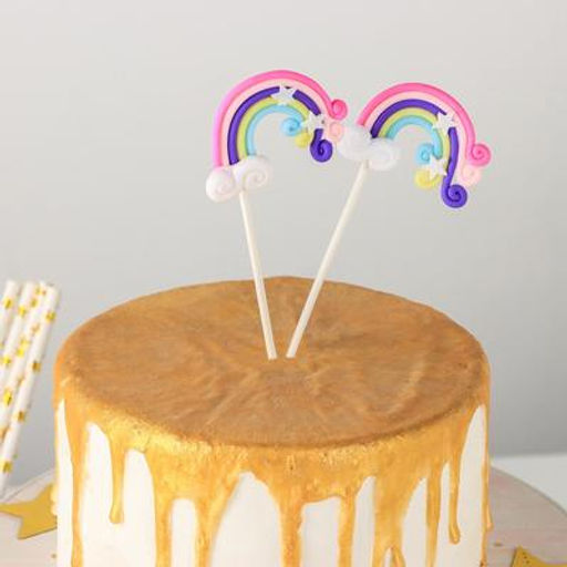 Набор топперов для торта «Радуга», 2 шт., 12.5×5 см
