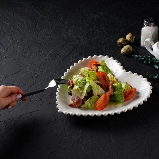 Тарелка Magistro Сердце, d=25 см, фарфор, белая