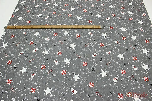 Рогожка Елочные игрушки цв.серый, СОРТ2, ш.1.5м, хлопок-100%, 165гр/м.кв - Купава фото 5